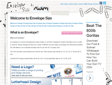 Tablet Screenshot of envelopesize.com.au